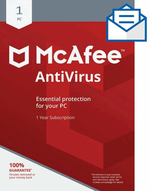 McAfee Antivirus Plus 1 Year 1 User